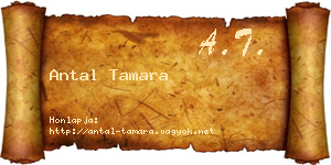 Antal Tamara névjegykártya